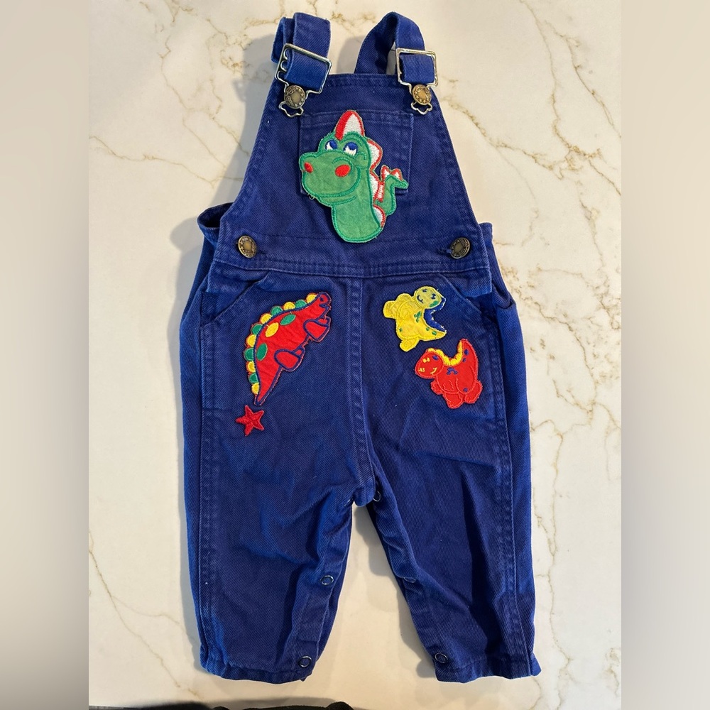 Vintage  dinosaur overalls